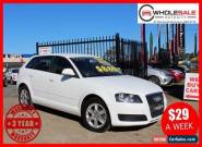 2009 Audi A3 8P Attraction Sportback 5dr S tronic 7sp 1.6i [MY09] White A for Sale